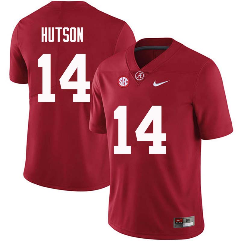 Alabama Crimson Tide Men's Don Hutson #14 Crimson NCAA Nike Authentic Stitched College Football Jersey LC16C13HD